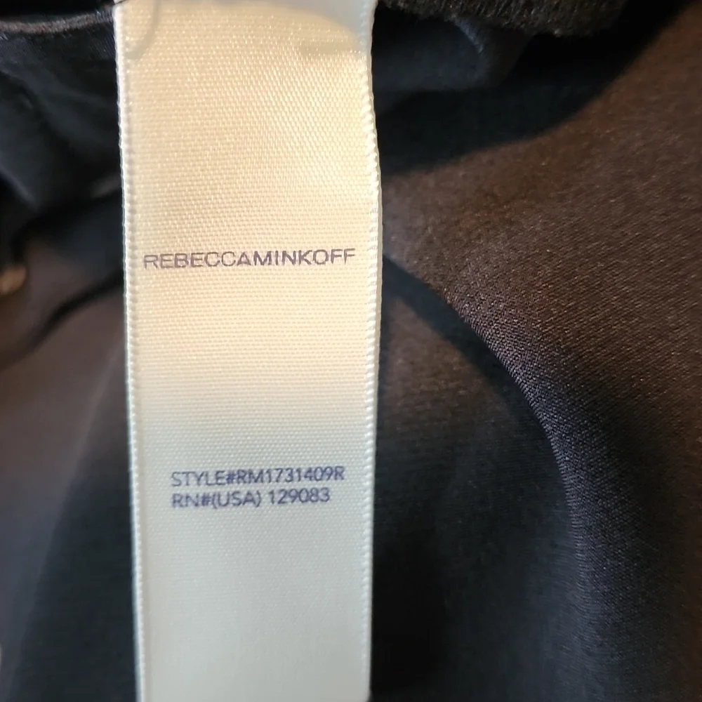 Rebecca Minkoff black cropped pants with ruffle hem-26 - Picture 7 of 8